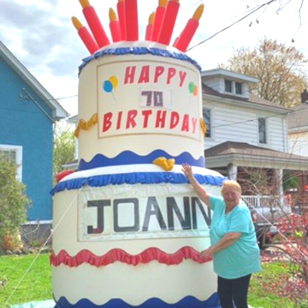 birthday cake lawn inflatable