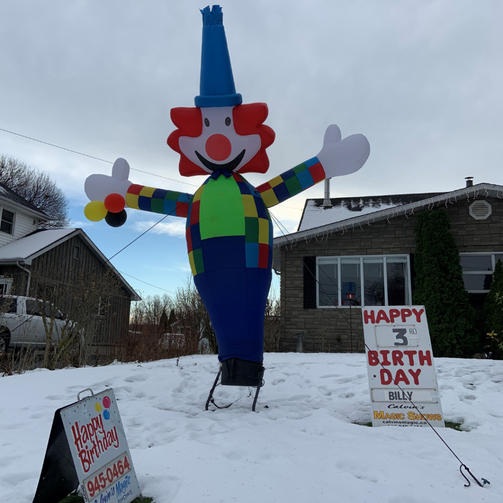 clown inflatable lawn sign