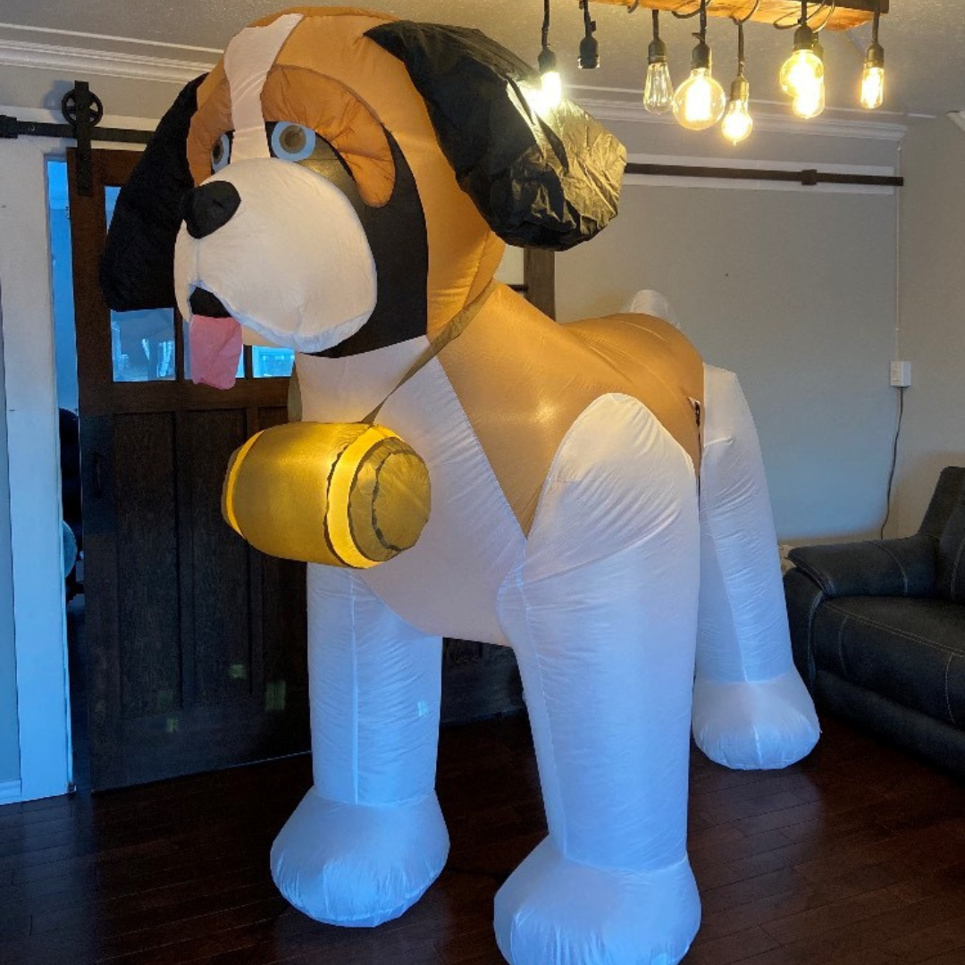 st bernard dog party inflatable