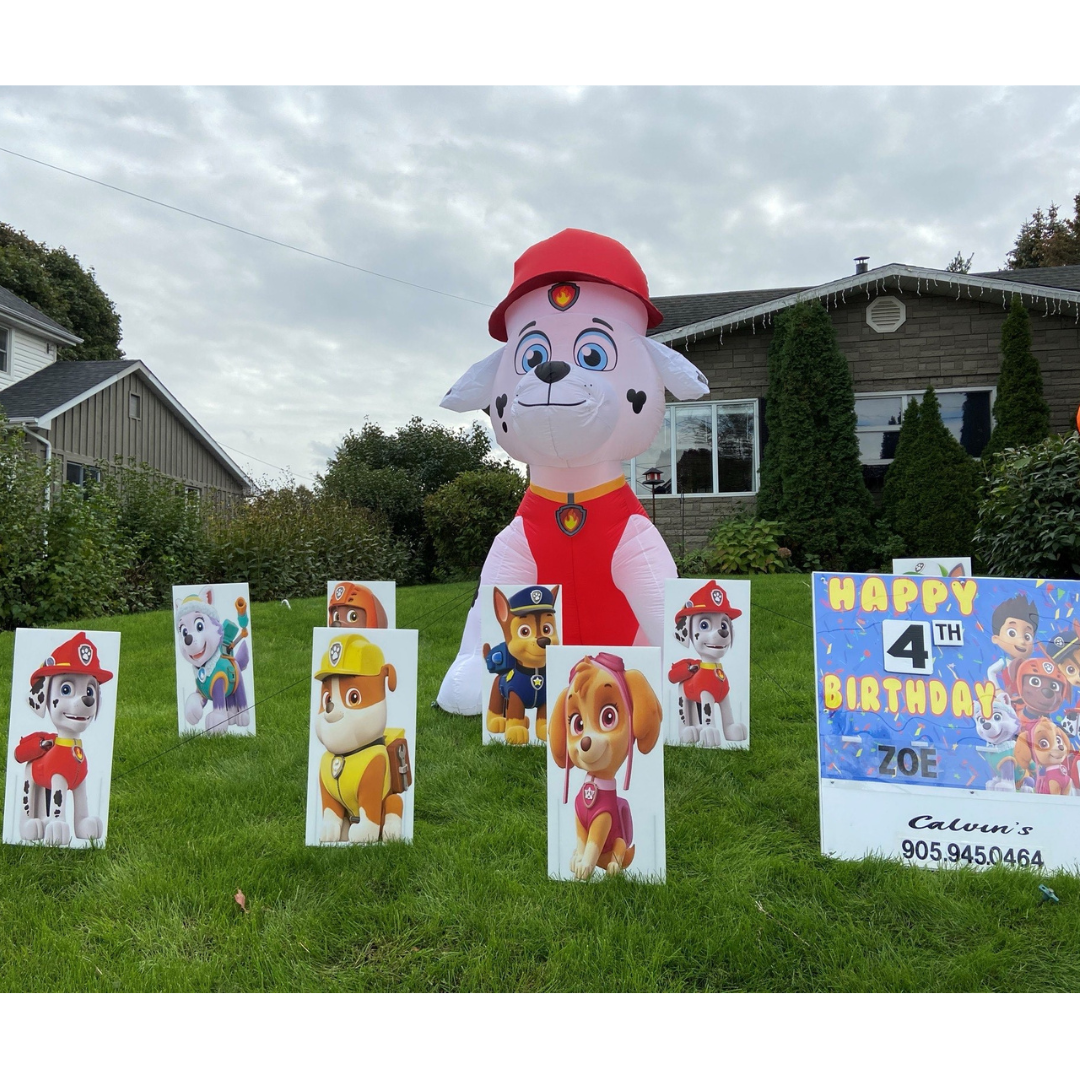 paw patrol inflatable lawn signs