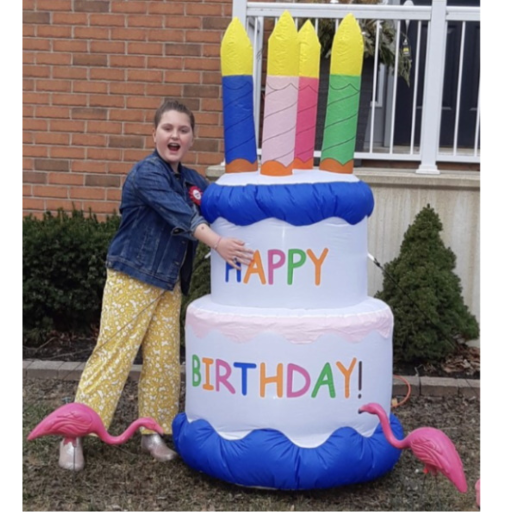 small birthday cake inflatable
